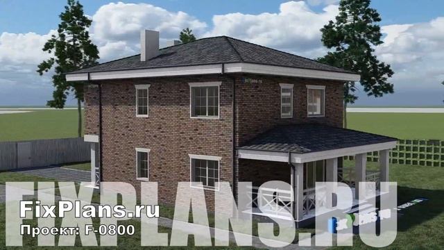 Проект двухэтажного дома F-0800 смотреть онлайн