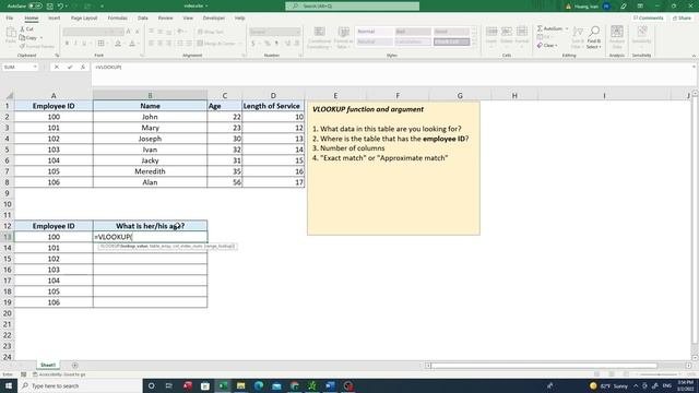 Data Analysis - Excel VLOOKUP