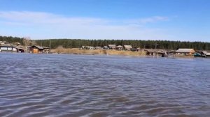 Красноярский край,Тасеевский р-он,с.Троицк, паводок 2015