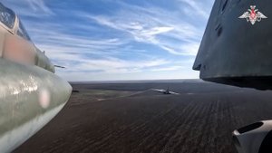 Боевая работа экипажей Су-25 на Южно-Донецком направлении