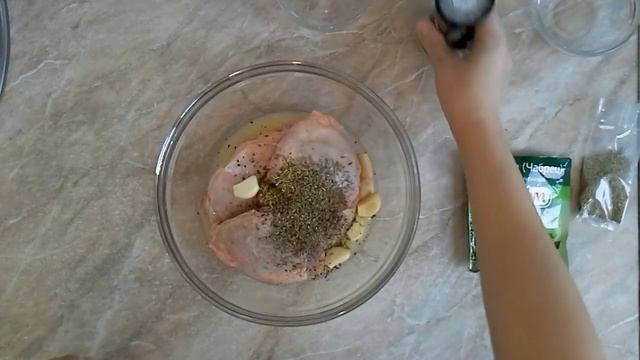 Курица с лимоном и розмарином