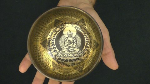 Поющая чаша Бутанская 12,9 см, Ля# 463 Гц