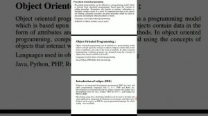 Object Oriented Programming using Java