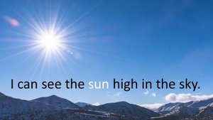 Изучаем слово sun, солнце, словосочетания и предложение с ним