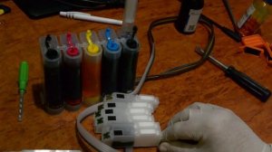 Установка СНПЧ на принтер Epson XP-600, 605, 700, 800