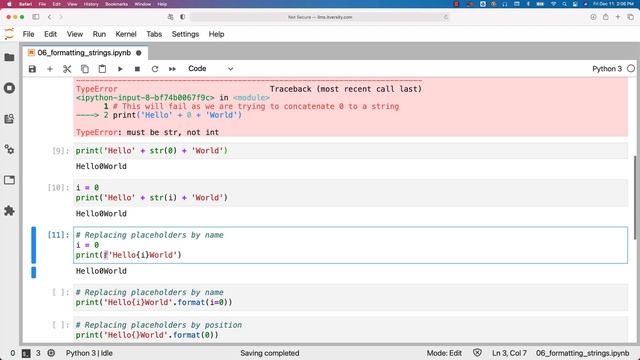 Mastering Python - Predefined Functions - 06 Formatting Strings