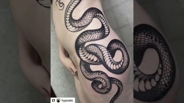 Cobra Tattoo on Girl Breast.