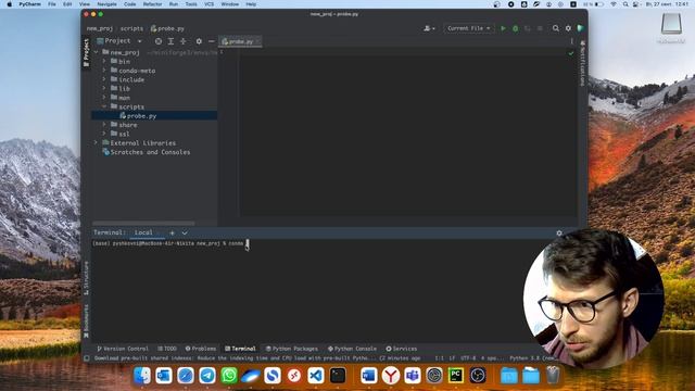 Как создать проект с conda в Pycharm смотреть онлайн