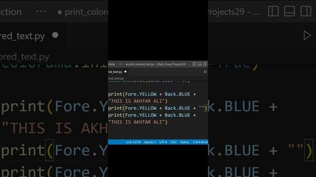 python project 29 Day 28 Print Colored Text program