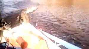 лодка романтика с мотором 9.8. пробный пуск
