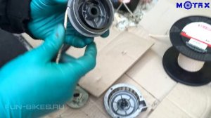 Замена веревки в стартере на двухтактной детской мототехнике MOTAX
