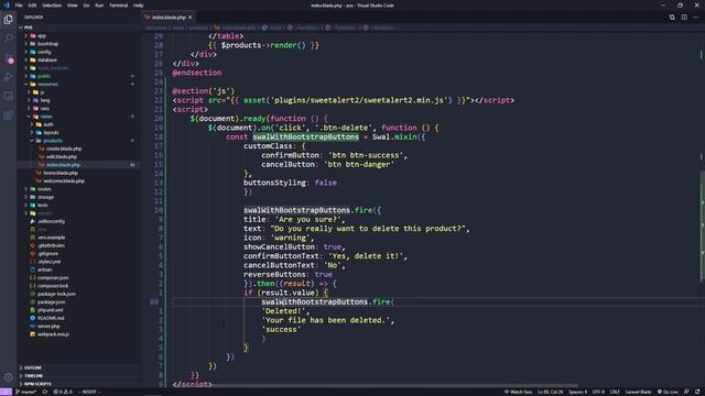 Create POS System Using Laravel Part 9 - Delete Product