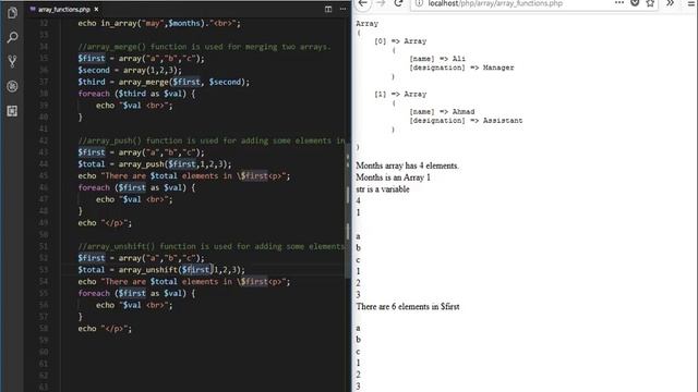 38 How to use Arrays Functions in PHP - PHP & MySQL Tutorial in Urdu ...