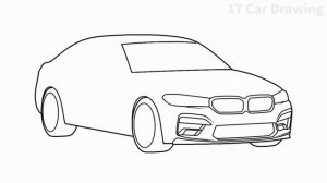 Drawing a BMW M5 F90 2021 step by step / How to draw bmw m5 competition 2022 car easy