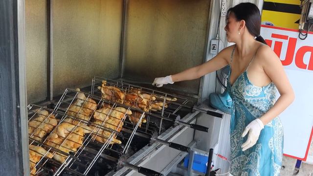 Красивая тайская женщина - тайская уличная еда смотреть онлайн