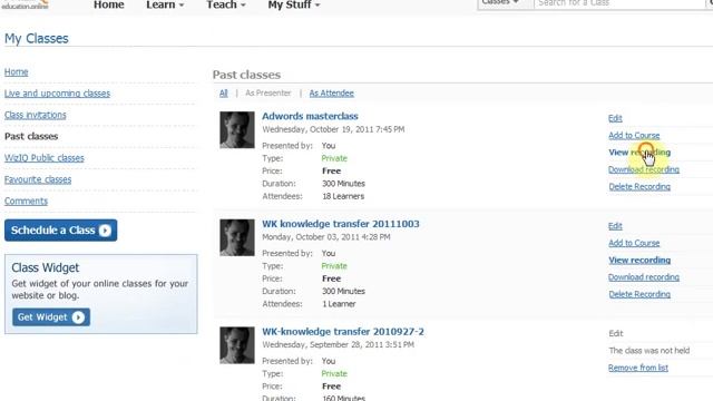 Как скачать с сайта www.wiziq.com