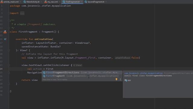 Safe Args with Navigation Component - Android Studio Tutorial смотреть онлайн