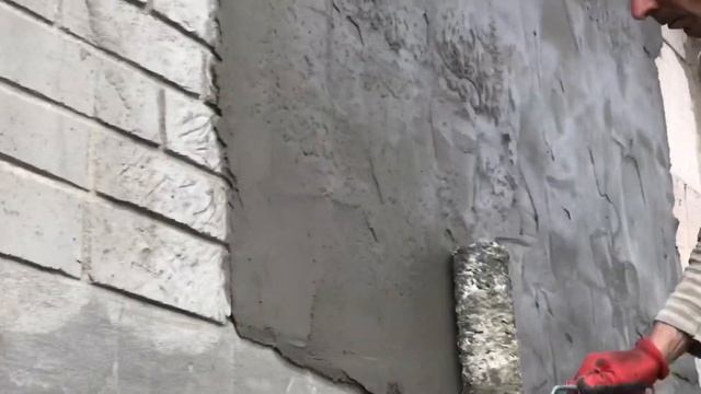 Штукатурим гараж #2. Имитация кирпича и камня без специальных форм смотреть онлайн