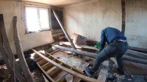 РЕМОНТ ДАЧНОГО ДОМИКА, ЛАГИ ПОЛА ИЗ БРУСА 100 на 120