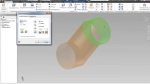 Autodesk Inventor. Построение модели и развертки утки круглой (S-образного отвода)