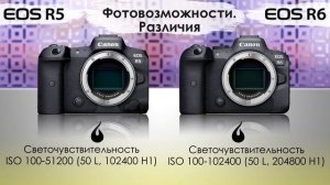 Canon EOS R5 и R6. Сравнение фотовозможностей - общее и различия