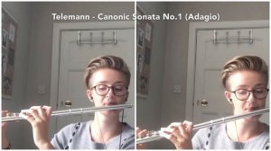 Telemann - Canonic Sonata No 1 (Adagio) for Two Flutes