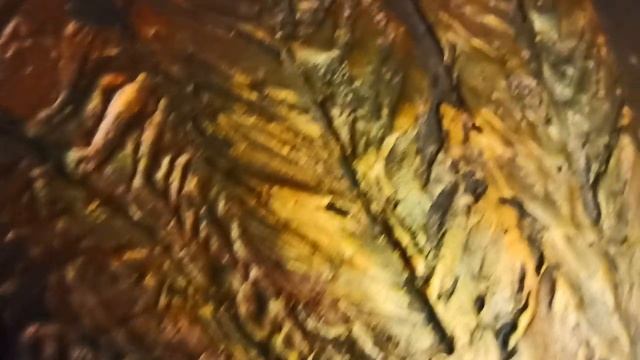 Картина рельефная "листья"