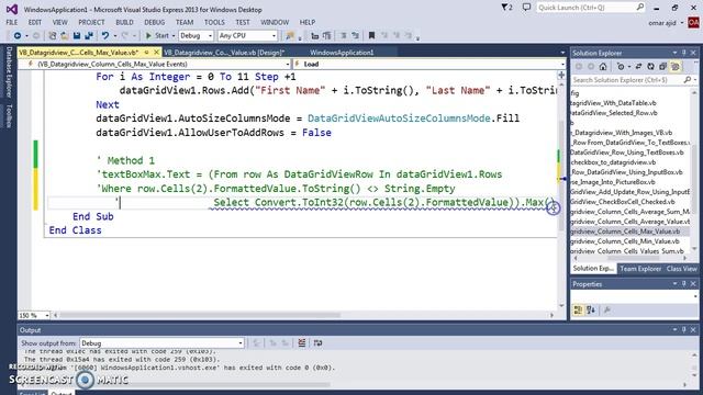 VB.NET - How To Get The Maximum Value From DataGridView Column Using VB NET [ With Source Code ] смотреть онлайн