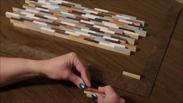 Pier 1 Dupe - Wood Block Mirror made from Dollar Tree items | May Look For Less Challenge