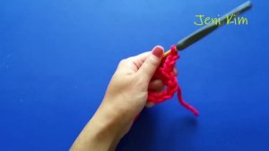 Ковер крючком из шнура для начинающих 1-2 ряды  Cr