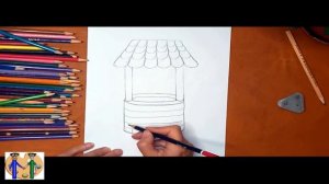 Как нарисовать колодец. Онлайн-школа рисования "Малевашки"