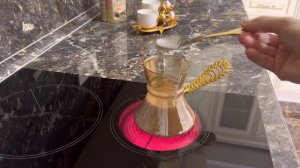 Готовим кофе в турке. Турецкий кофе Дибек с фисташками.