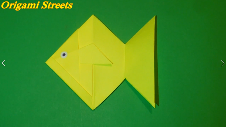 Как сделать рыбку из бумаги. Оригами рыбка из бумаги.mp4 смотреть онлайн