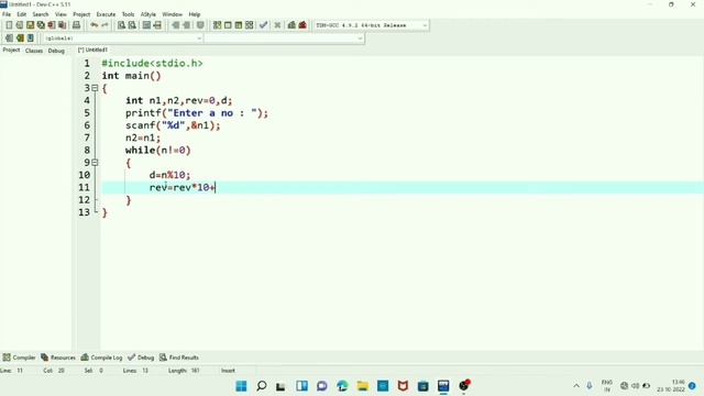 palindrome number checking#codingskills #cprogramming #java #python #program
