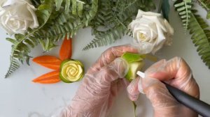 Zucchini Rose || How to Make rose from Zucchini || Beautiful vegetable Decoration