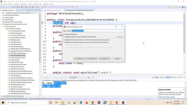 Java for Selenium- Access Modifiers in Java (Restrict the scope of variables or Objects) смотреть онлайн