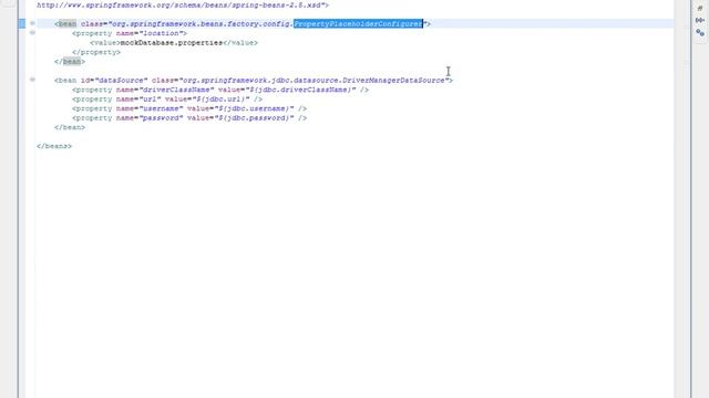 PropertyPlaceholderConfigurer SPRING DEMO смотреть онлайн