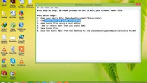 how to edit windows hosts file C:\Windows\System32\drivers\etc