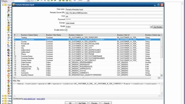 Kettle: Pentaho Metadata Input Step смотреть онлайн
