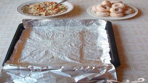 Фаршированные шампиньоны в фольге