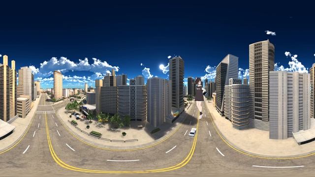 Miniature town with Anime girl - 360° VR смотреть онлайн