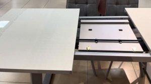 247551 ЛОФТ ЛЮКС (LOFT LUX) Капучино/Капучино; Стол раздвижной 1600(2050)х900 стекло.