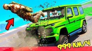 КАК ДАЛЕКО КРАТОС МОЖЕТ ВЫЛЕТЕТЬ ИЗ МАШИНЫ ПРИ УДАРЕ ЭКСПЕРИМЕНТ В ГТА 5! ОБЗОР МОДА В GTA 5 ВИДЕО