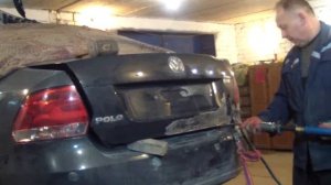 04 - Рихтовка крышки багажника Volkswagen Polo Sedan