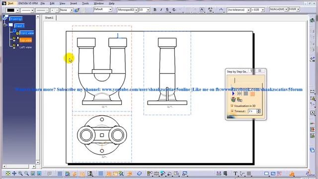 Catia V5 Drafting|Adding Annotations|Generating Dimensions Step By Step(ISO)|Beginner's Tutorials