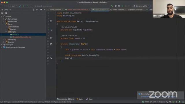 Создаем Top-Down зомби-шутер на Unity с нуля. Часть 1 // Курс «Unity Game Developer. Basic»