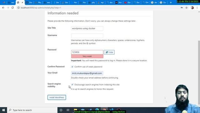 Use Docker To Install Wordpress Phpmyadmin And MySQL
