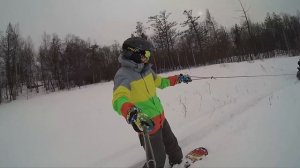 Snowmobile + snowboard