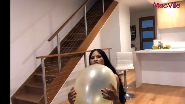 Yellow Balloon ? Blowing and Deflating a Big Balloon | My Biggest Oval Balloon Ever!!