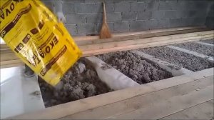 Ручная укладка Эковаты на пол, чердак, перекрытия
